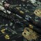 1 Yard Black Floral Persephone Bouquet Stretch Cotton Sateen Fabric